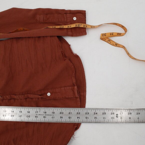 Frank & Eileen Top Womens XS Barry Cotton Long Sleeve Button Up destroyed hem - Picture 9 of 11